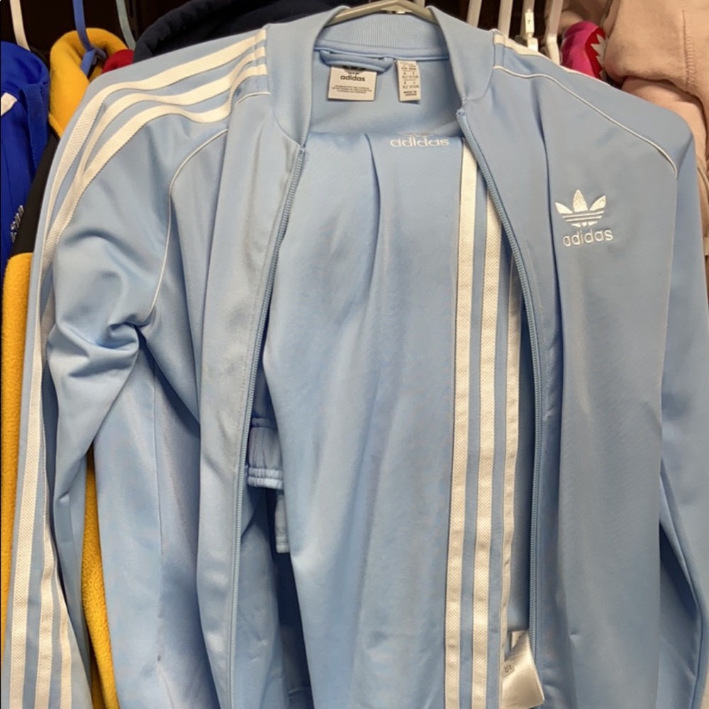 baby blue adidas tracksuit